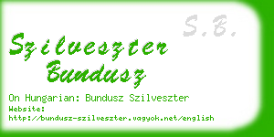 szilveszter bundusz business card